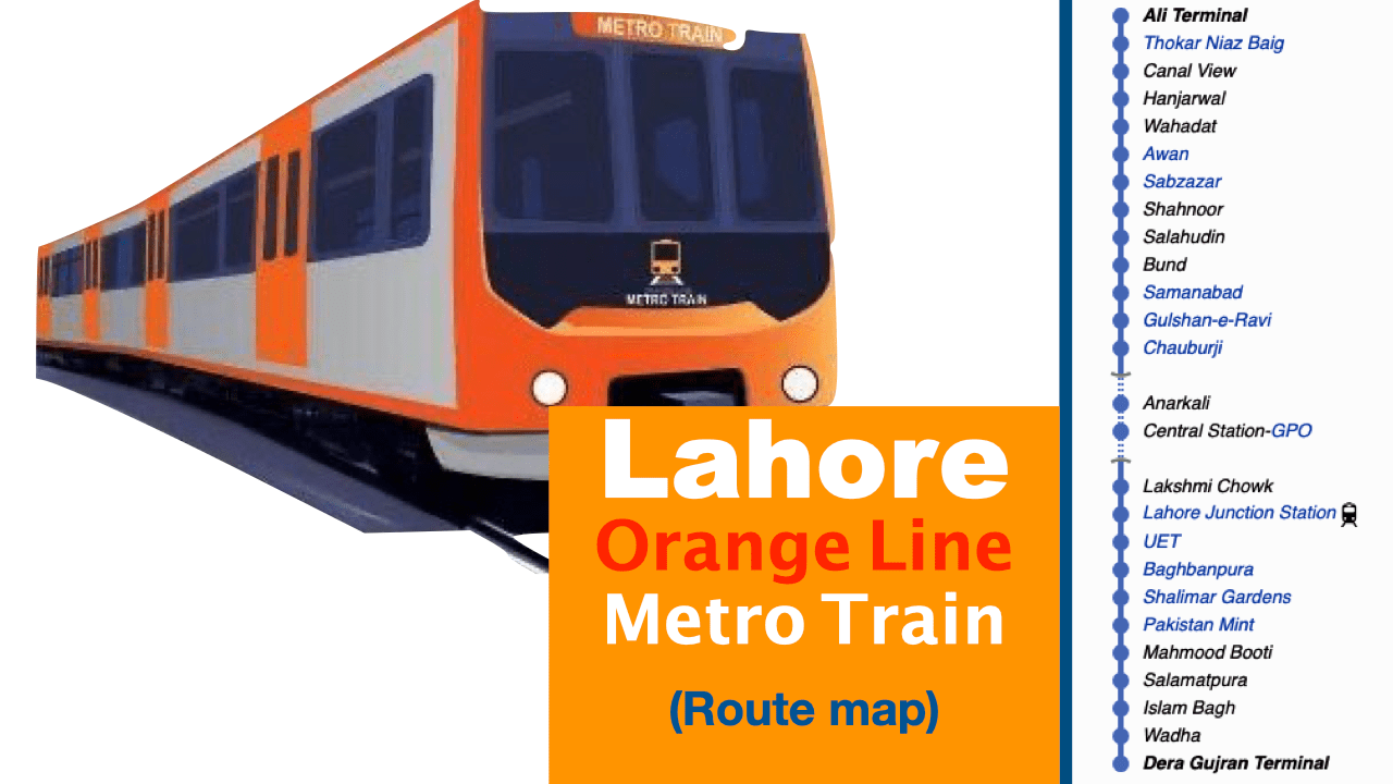 Orange Line Train Routes Lahore