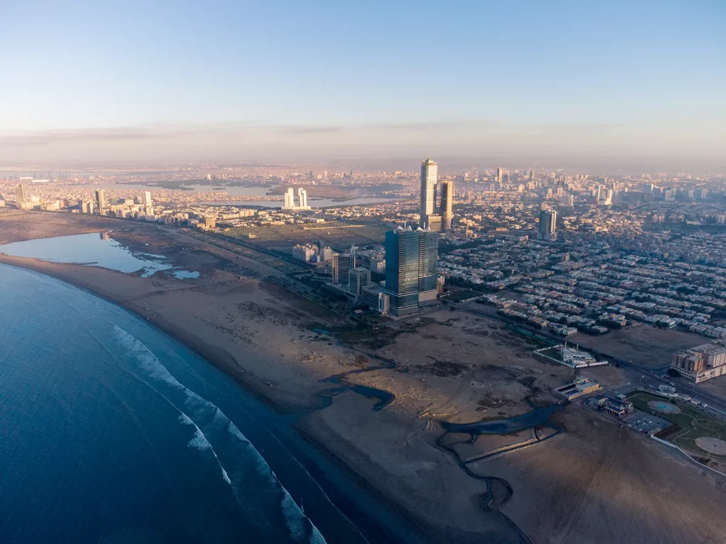 Aerial View of Beach in Karachi