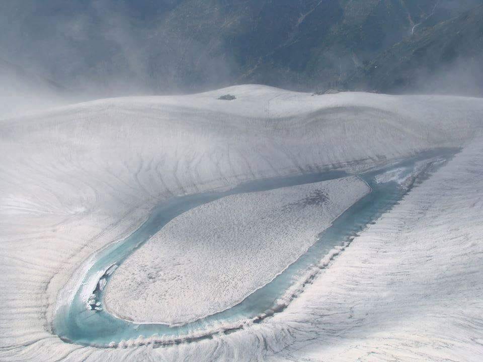 Drone shot of Ansoo Lake