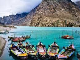 Boats at Attabad Lake Hunza