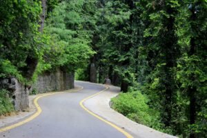 Scenic road in galiyat region