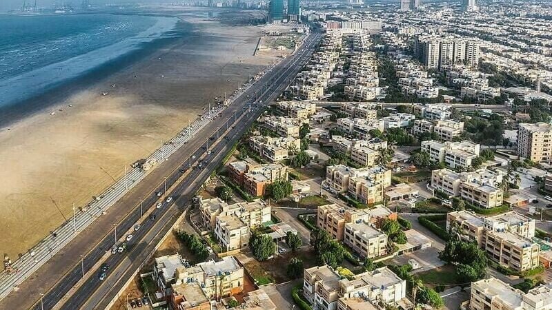 Aerial view of Clifton Beach