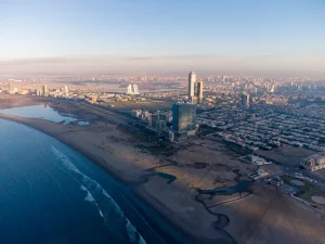 Aerial View of Beach in Karachi