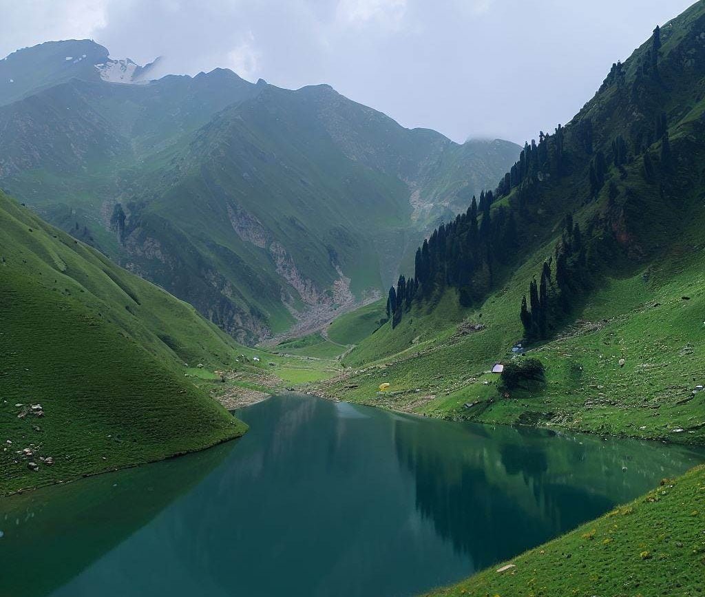 Ratti Gali Lake designed by the AI image creator