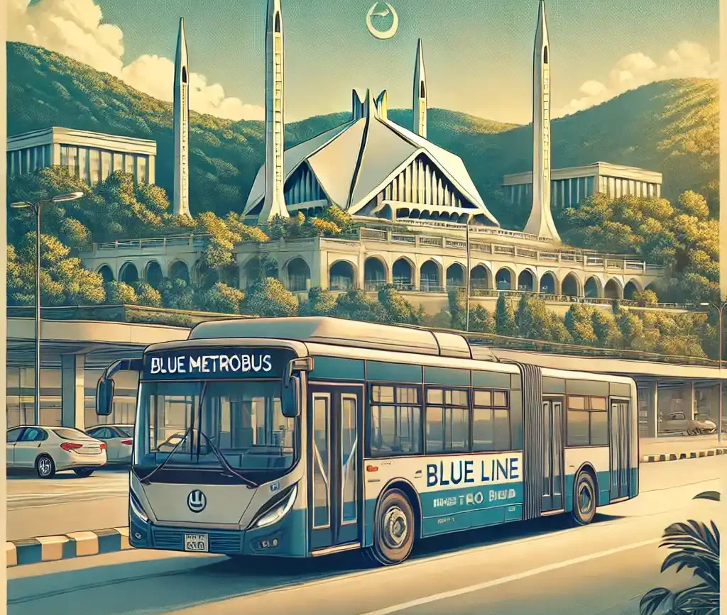 Blue Line Metrobus in Islamabad