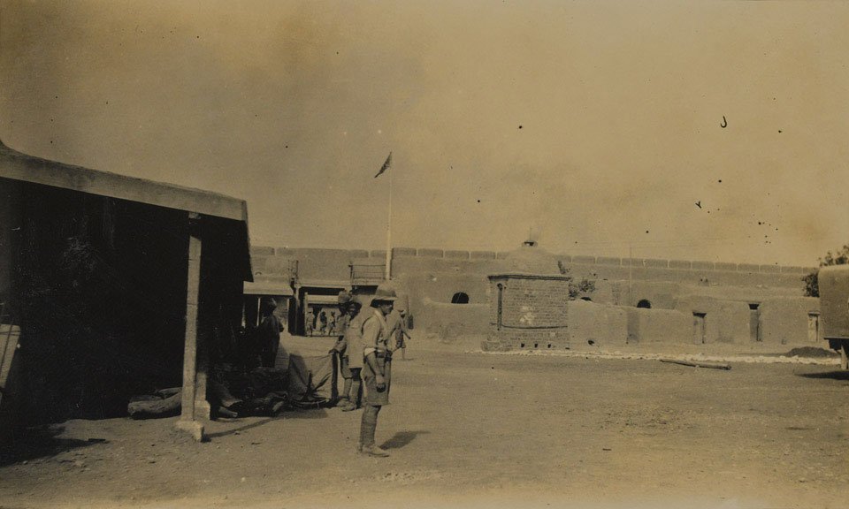 an old picture of a fort hanged in national army museum