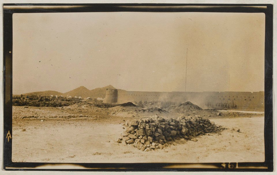 An old picture of Thal fort which is located in Kurram Valley